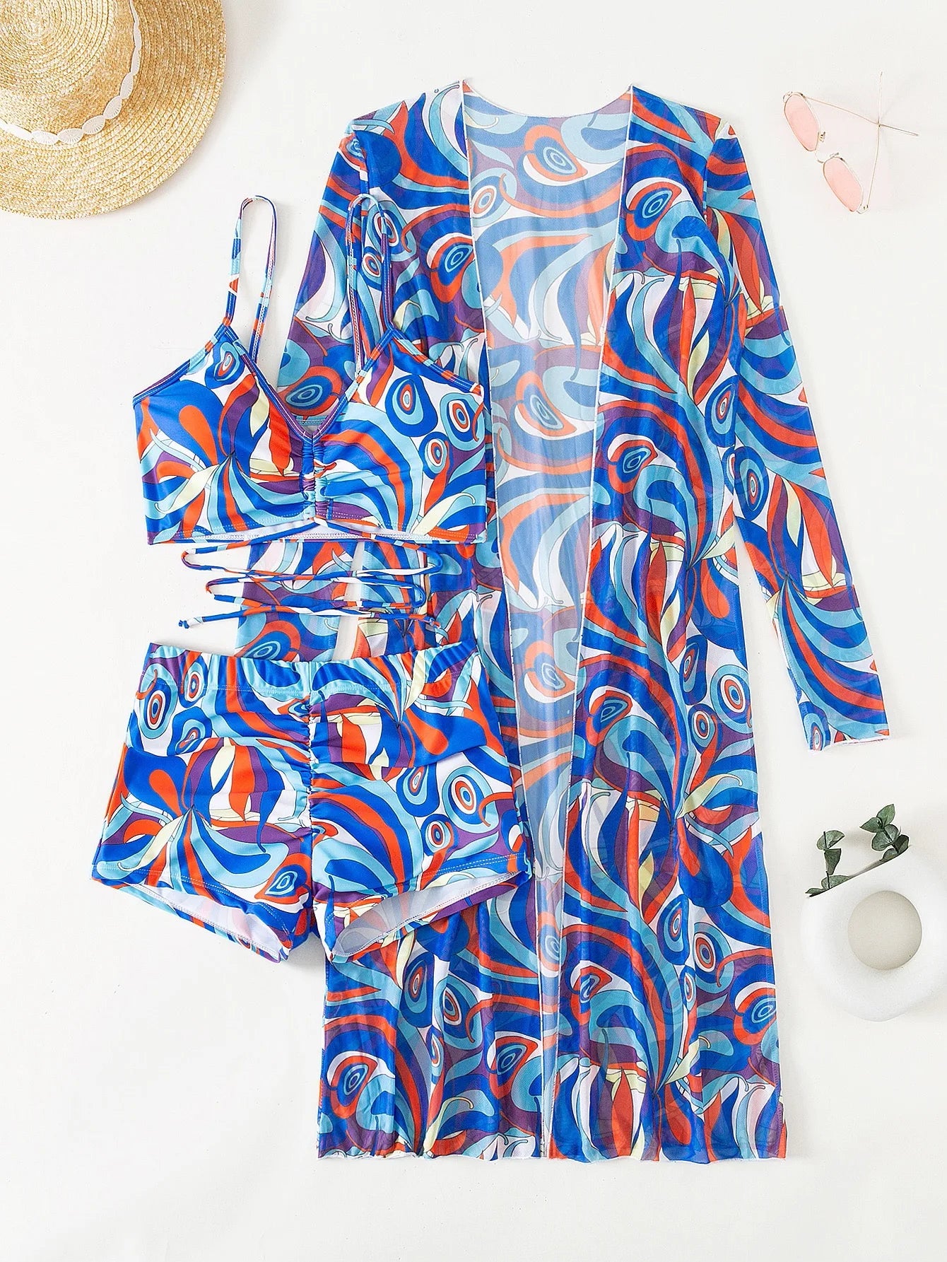 3 Pieces High Waist Swimsuit