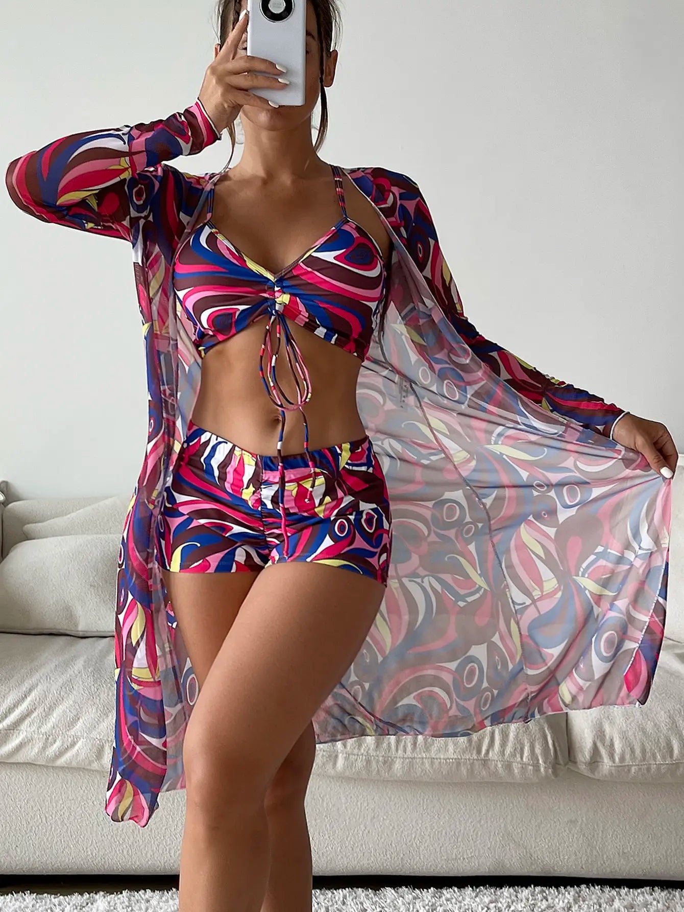 3 Pieces High Waist Swimsuit