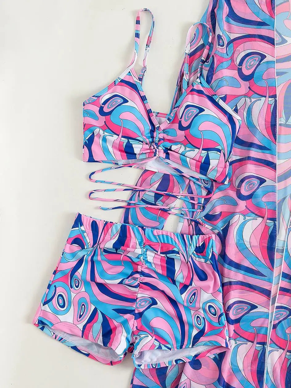 3 Pieces High Waist Swimsuit