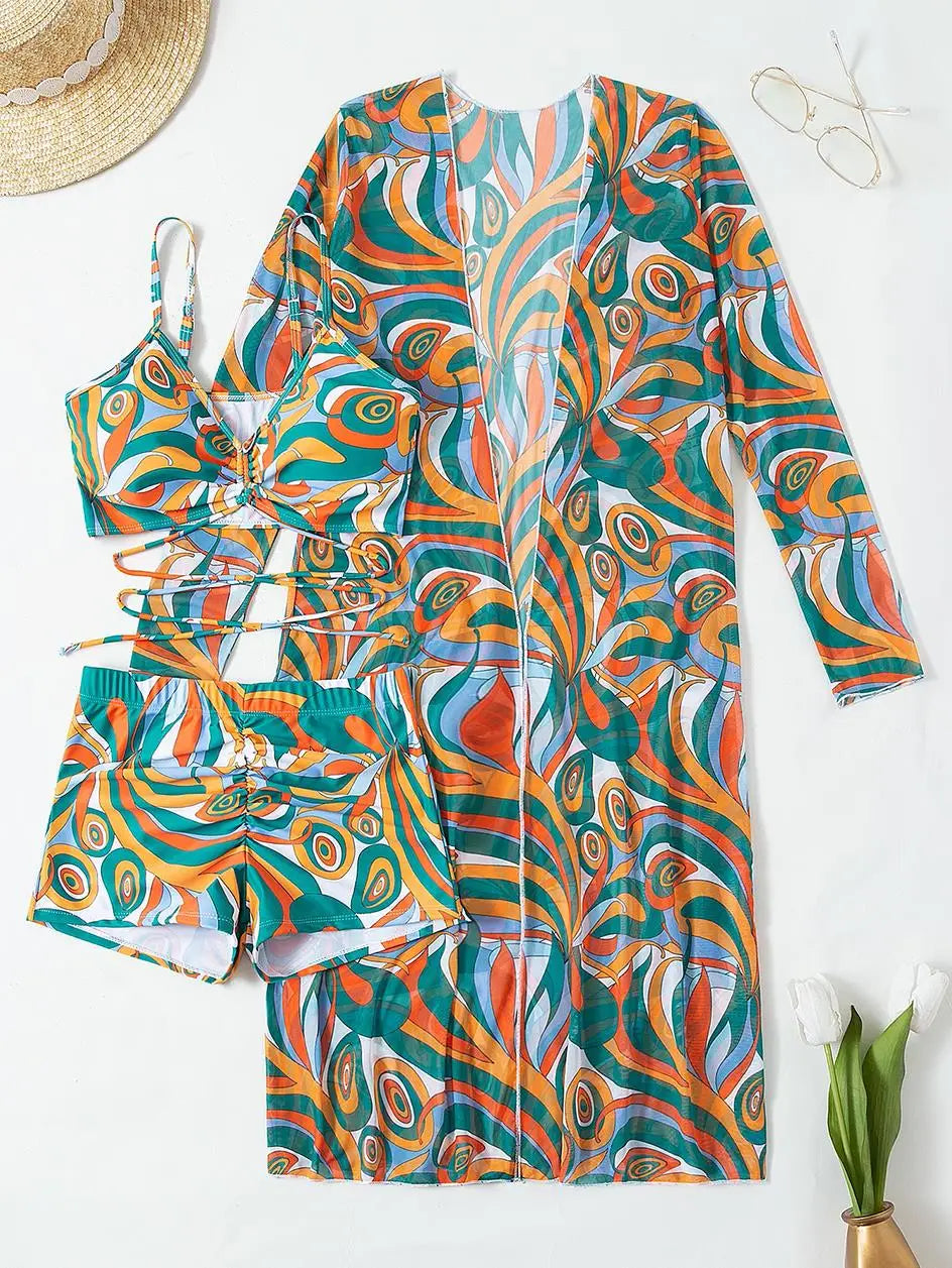 3 Pieces High Waist Swimsuit
