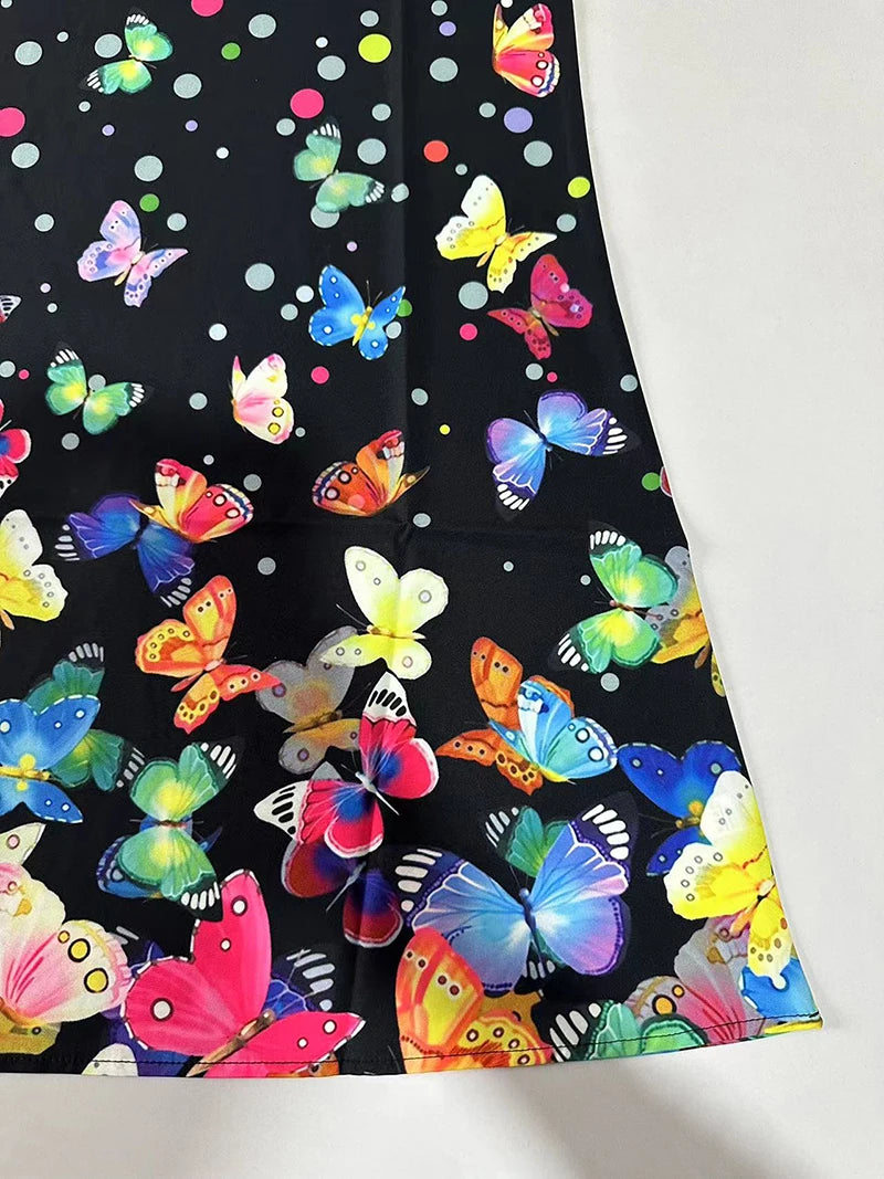 V-neck  Printed Dress