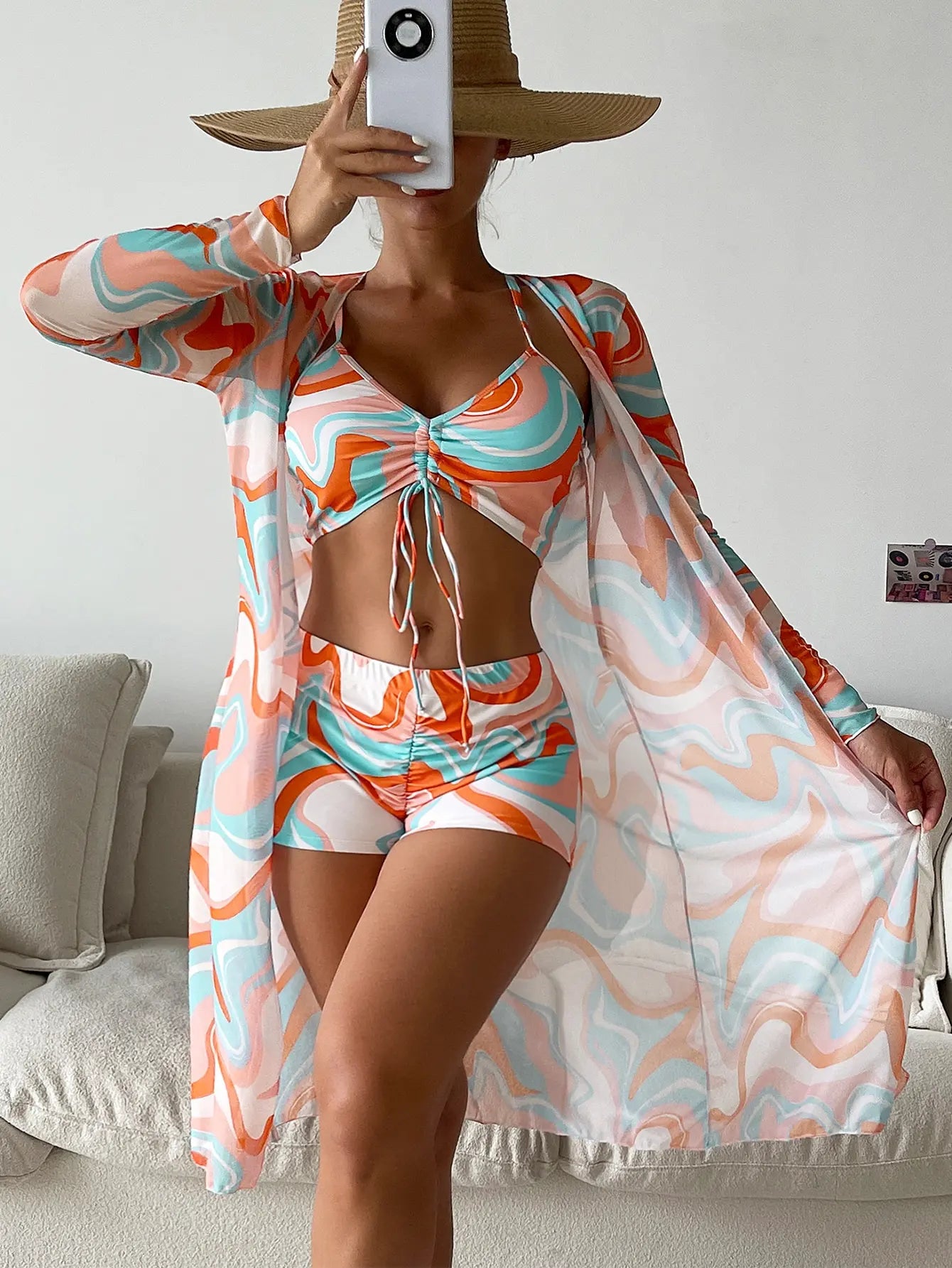 3 Pieces High Waist Swimsuit