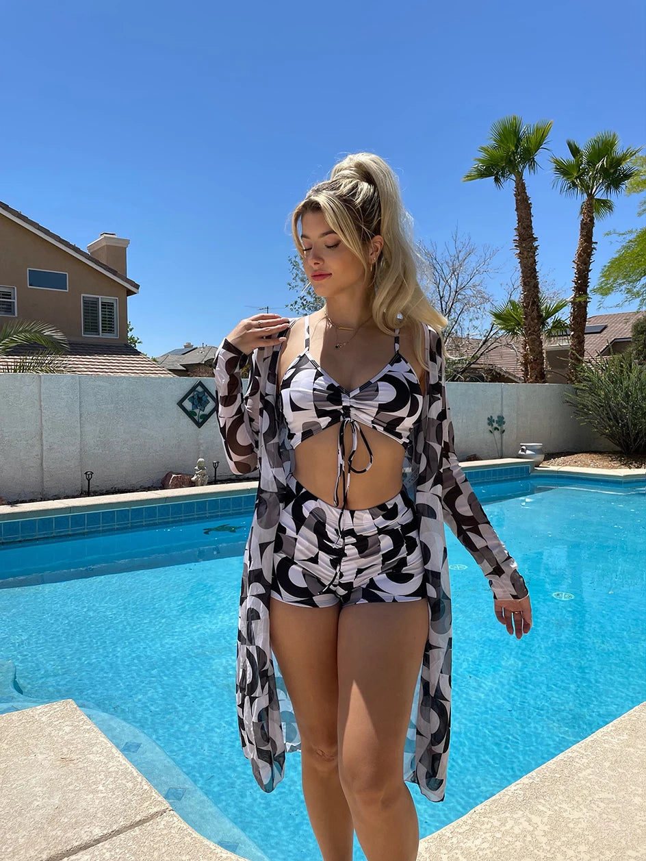 3 Pieces High Waist Swimsuit