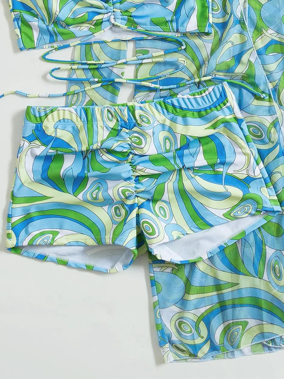 3 Pieces High Waist Swimsuit