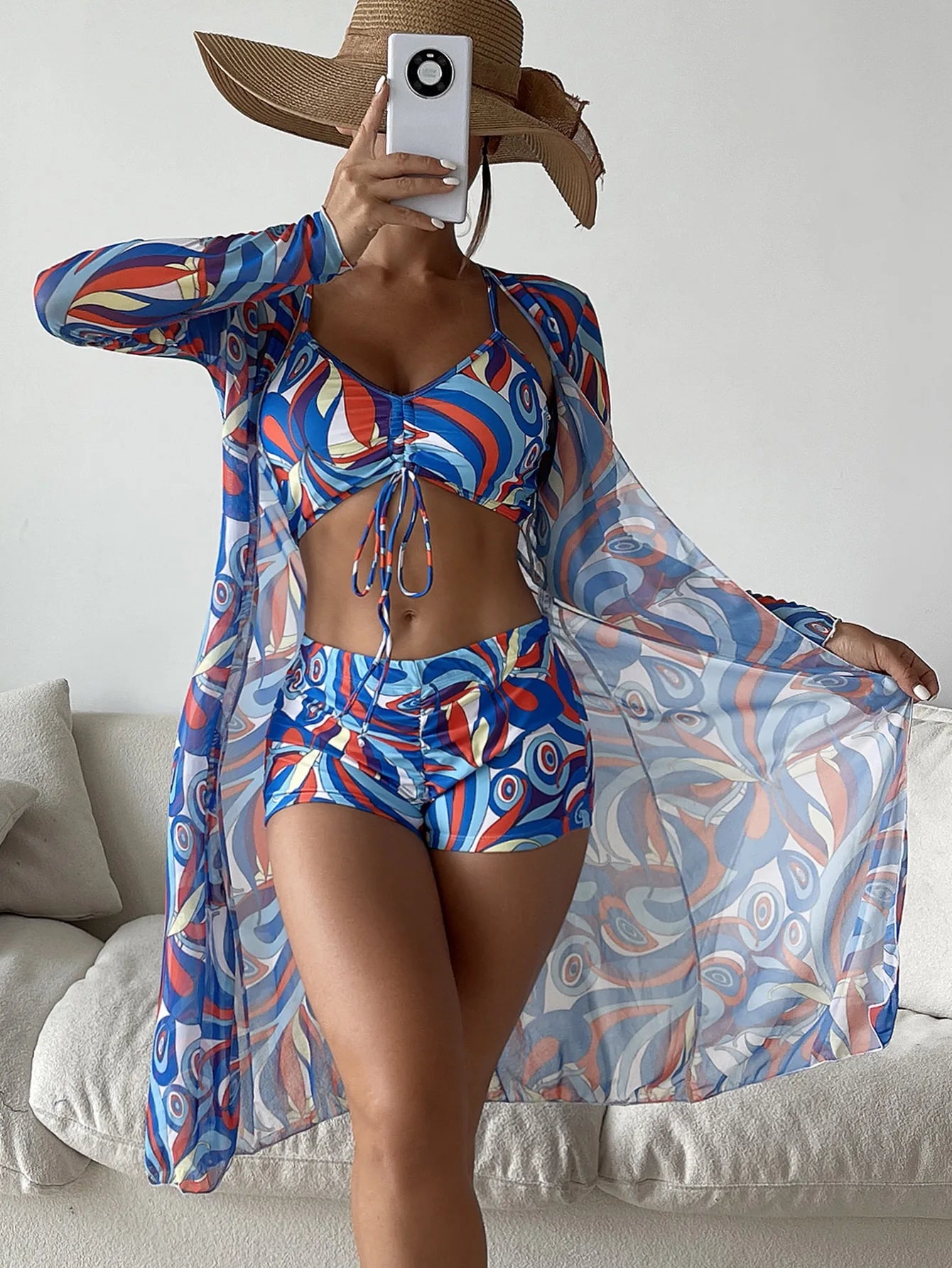 3 Pieces High Waist Swimsuit
