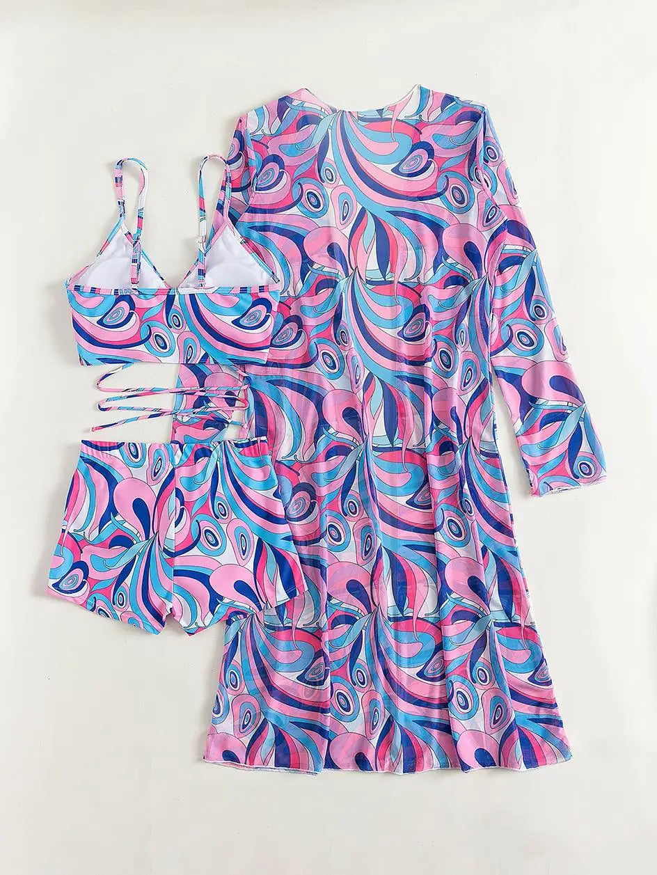 3 Pieces High Waist Swimsuit